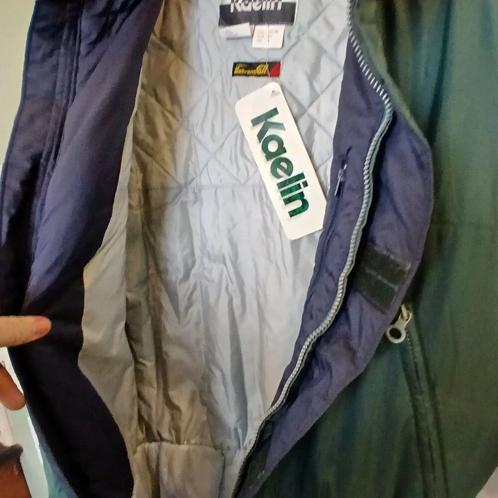 Kaelin Green Entrant GII FullBody Ski Suit Mens Medium Insulated  VTG 80s NOS